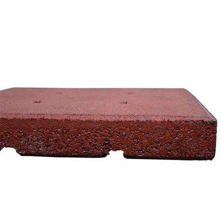 Skridsikker rød gummiflise til vippedyr, rutsjebane, legeområde mm.